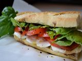 White Cheese With Tomato And Thyme Sandwich