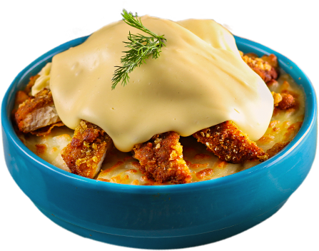 Oven Baked Pasta With Crispy Chicken And Melted Cheese