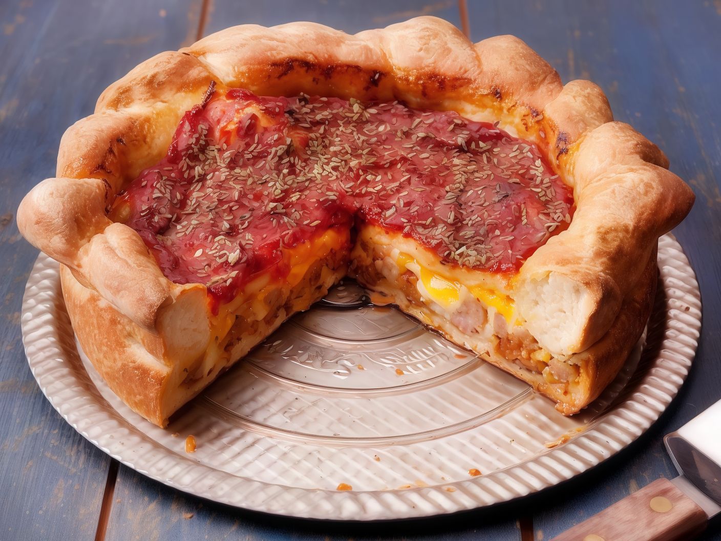 oriental sausage stuffed pie