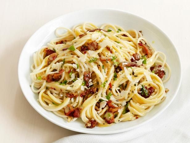 Beef Bacon Carbonara Pasta