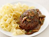 Beef Burger With Mushroom Pasta