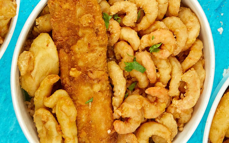 Fish Fillet With Shrimp Meal
