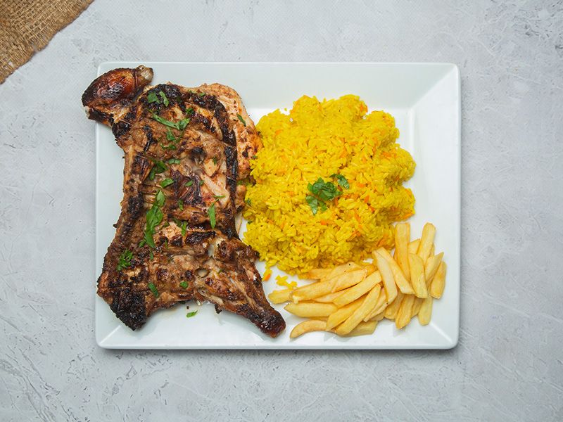 Charcoal Grilled Half Chicken