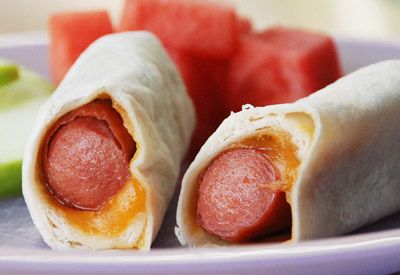 Hot Dog Wrap Sandwich