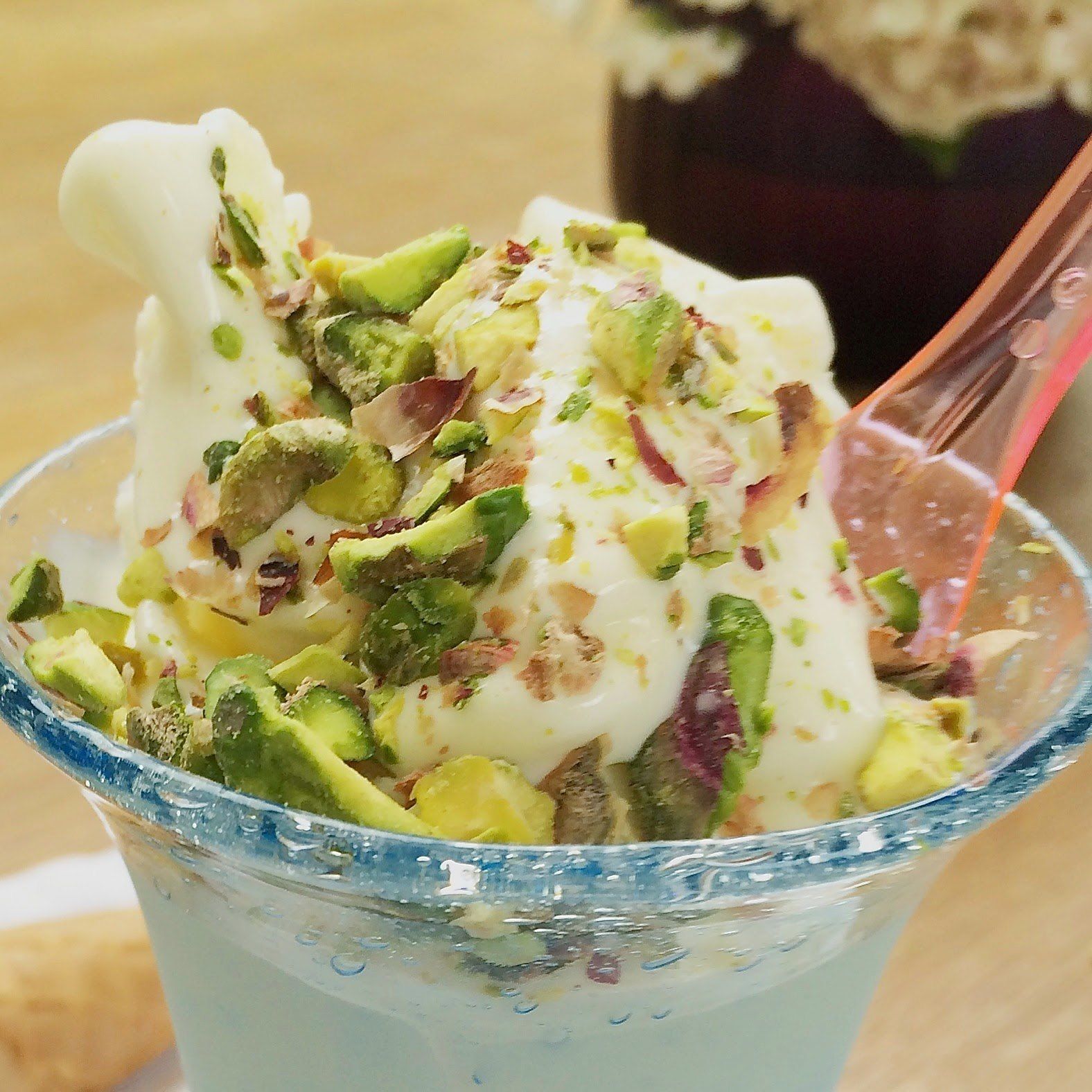 Mastic With Pistachio Ice Cream