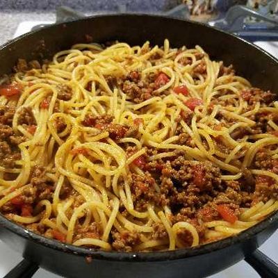 Spaghetti Meat Shawarma