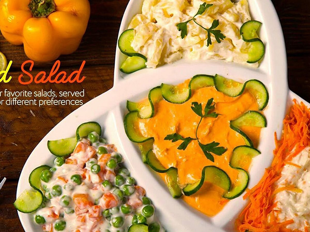 Russian Salad -Coleslaw - Potato with Mayonnaise