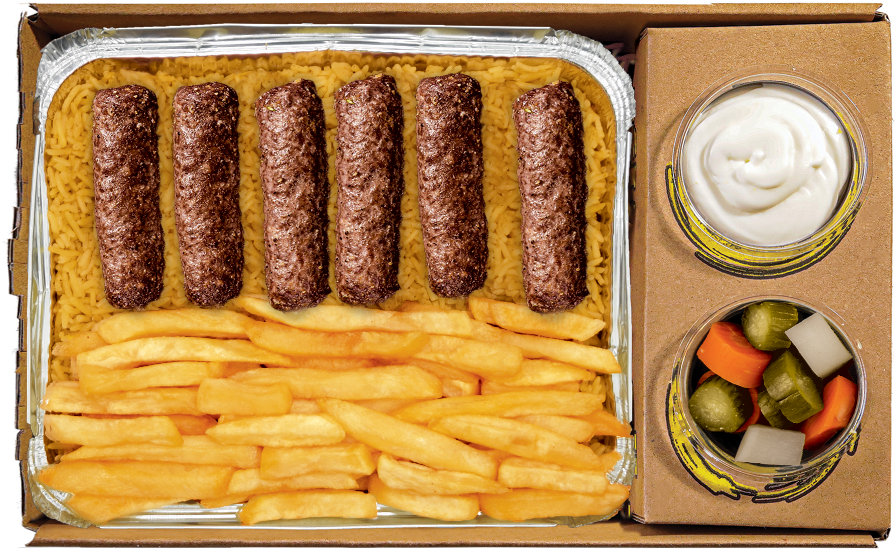 Grilled Meat Kofta Meal (Double)