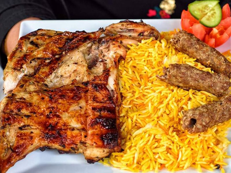 1/4 Chicken Mandi Or Grilled With 1/8 Kofta