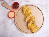 Pastrami And Oriental Sausage Pizza Roll