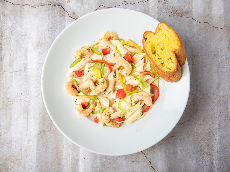 Shrimp Pasta With Pesto Sauce - Medium