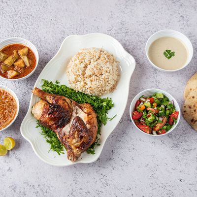 وجبة نصف دجاج مشوي