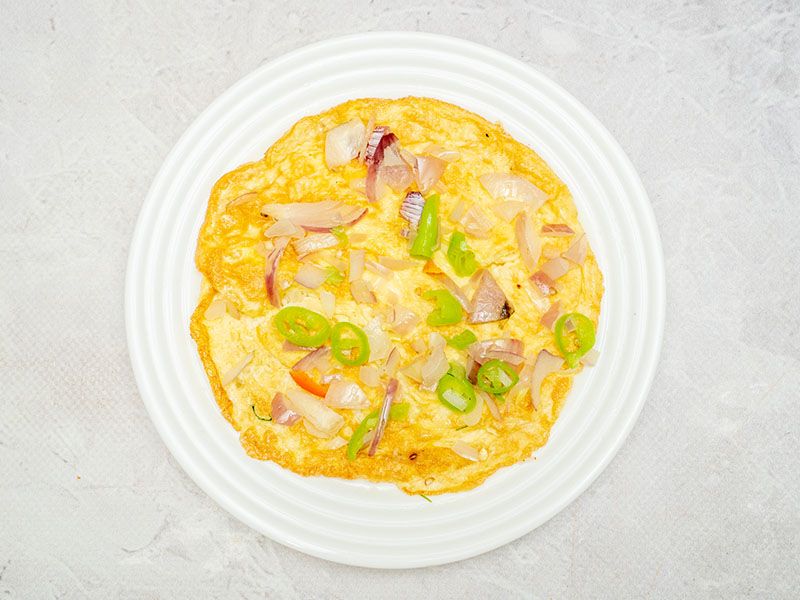 Omelette With Vegetables 2 Eggs Platter