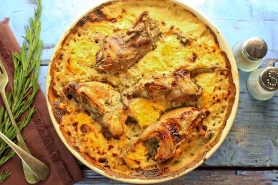 Pigeons With Grits And Mozzarella