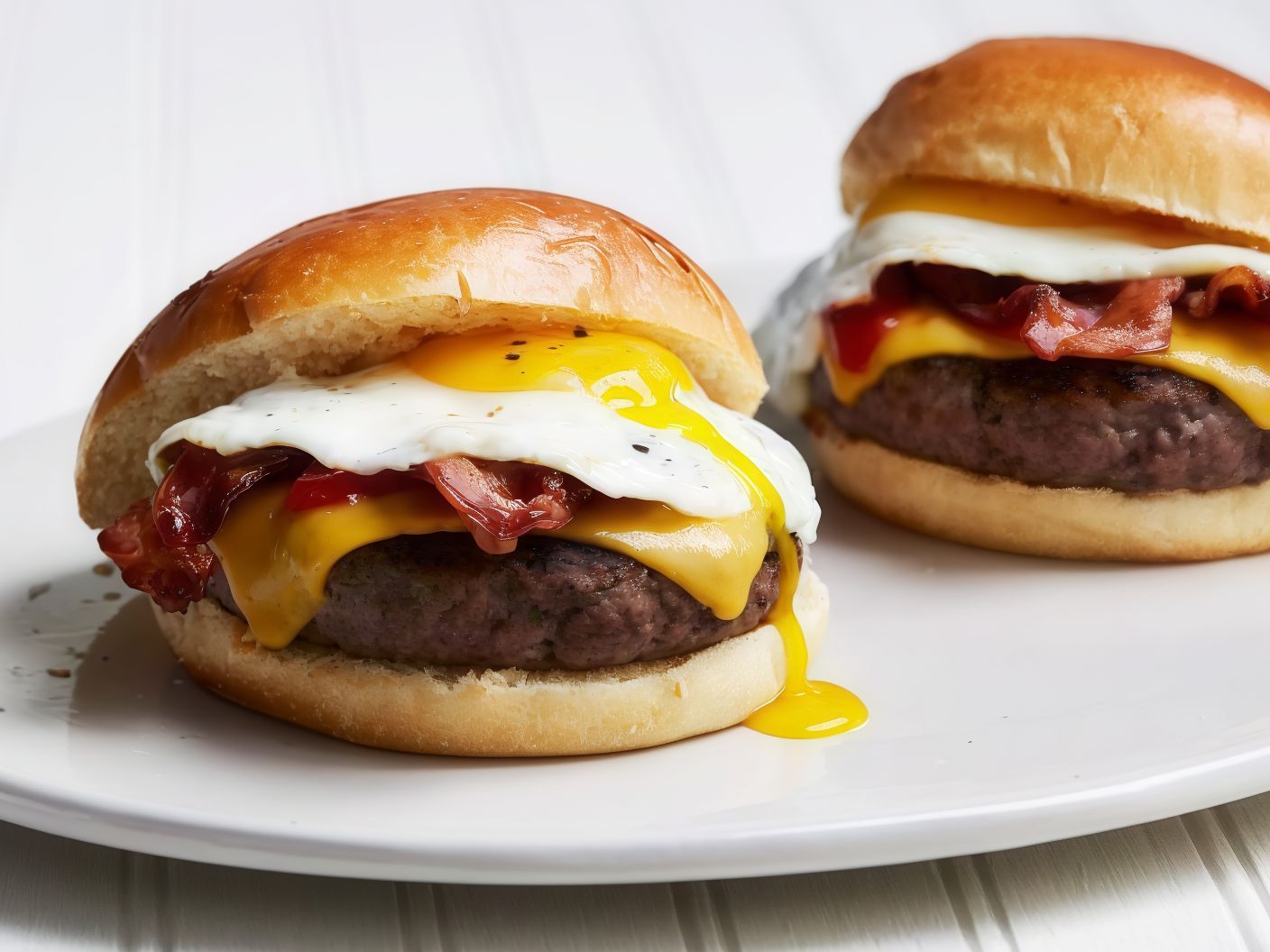 egg and cheese mix steak burger