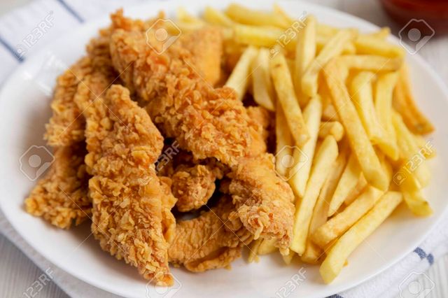 Fries With Chicken Strips