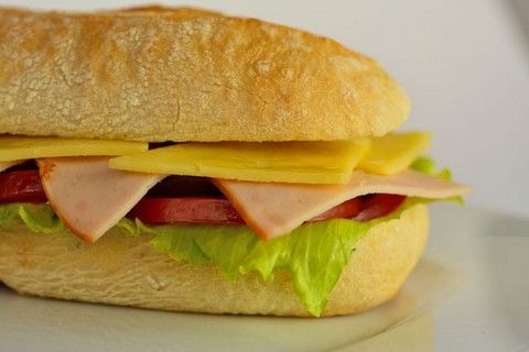 Smoked Turkey With Cheese Sandwich