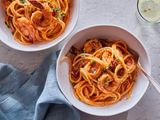Shrimp With Rose Sauce Pasta