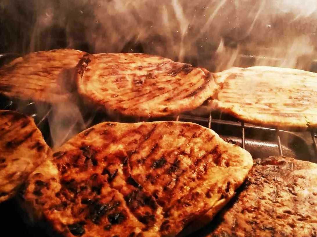 Large Hawawshi Grilled On Charcoal