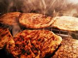 Large Hawawshi Grilled On Charcoal