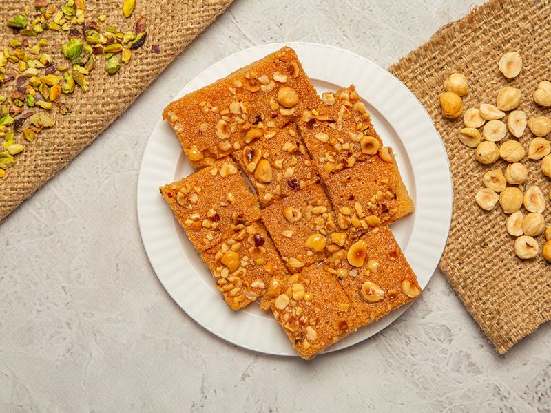 Hazelnut Basbousa