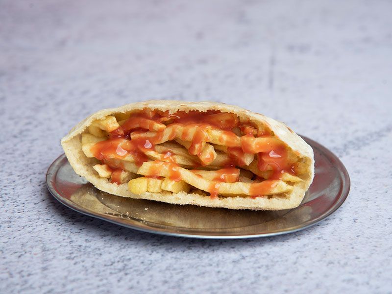 Potato With Ketchup Sandwich