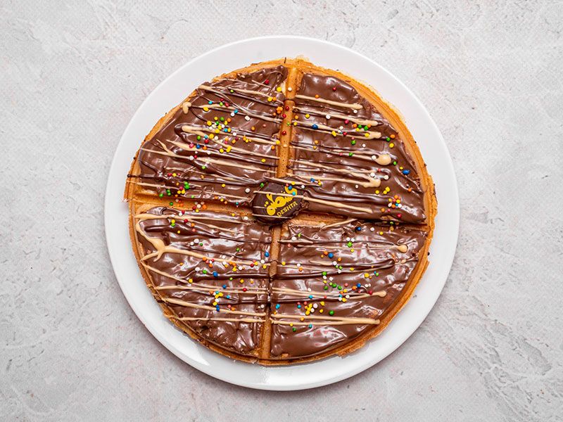 Nutella chocolate Hazelnut Waffle Tart