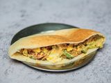 Eggs With Quraish Cheese Sandwich