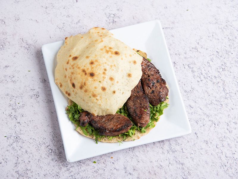 Mixed kebab sandwich