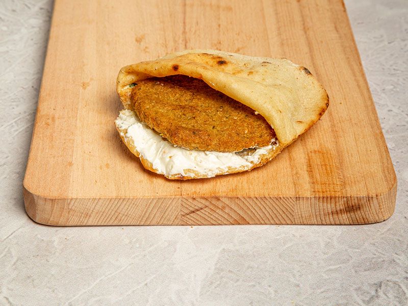Falafel With Labneh Sandwich