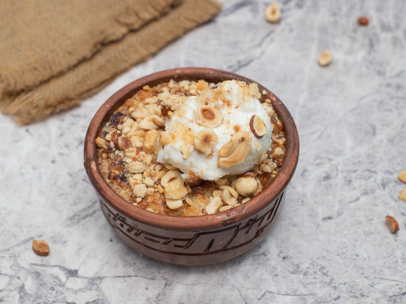 Umm Ali With Qeshta Honey And Nuts Bram