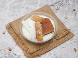 Rice Pudding With Basbousa Ice Cream And Nuts