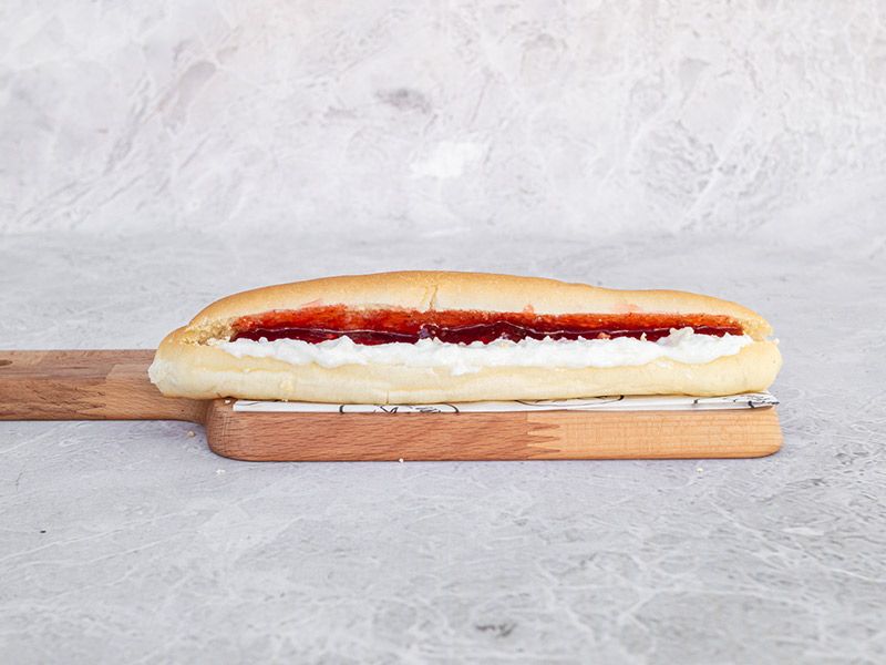Strawberry jam sandwich