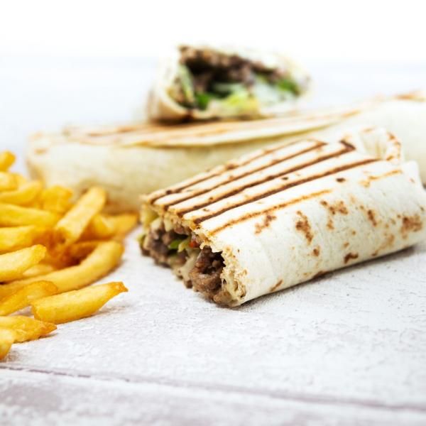 Offer Beef Shawerma Sandwich With French Fries Mozzarella Cheese Sandwich