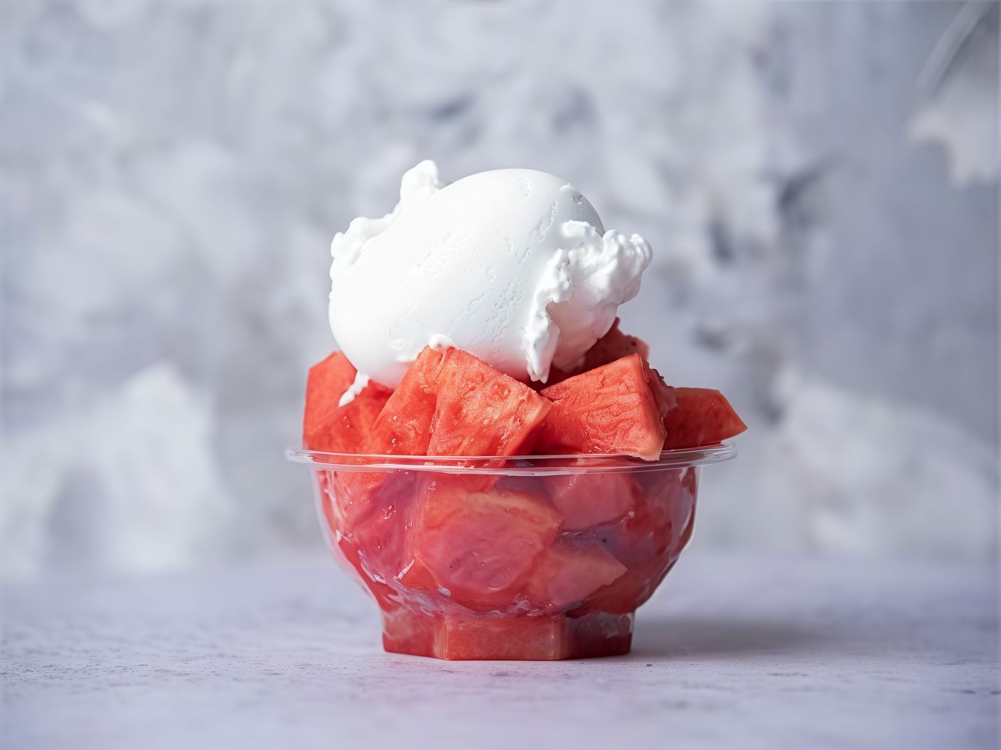 Watermelon Pieces With Ice Cream Box