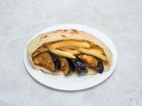 French Fries With Eggplant Sandwich