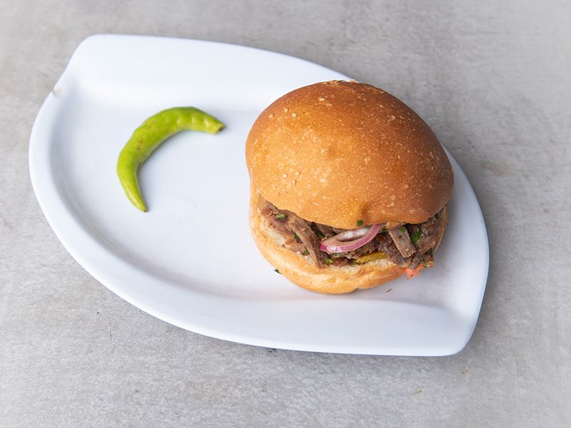 Meat Shawerma Bun Sandwich