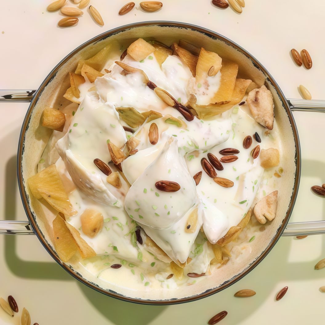 Chicken Yogurt Fatteh