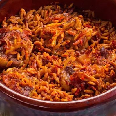 Orzo with Meat Casserole
