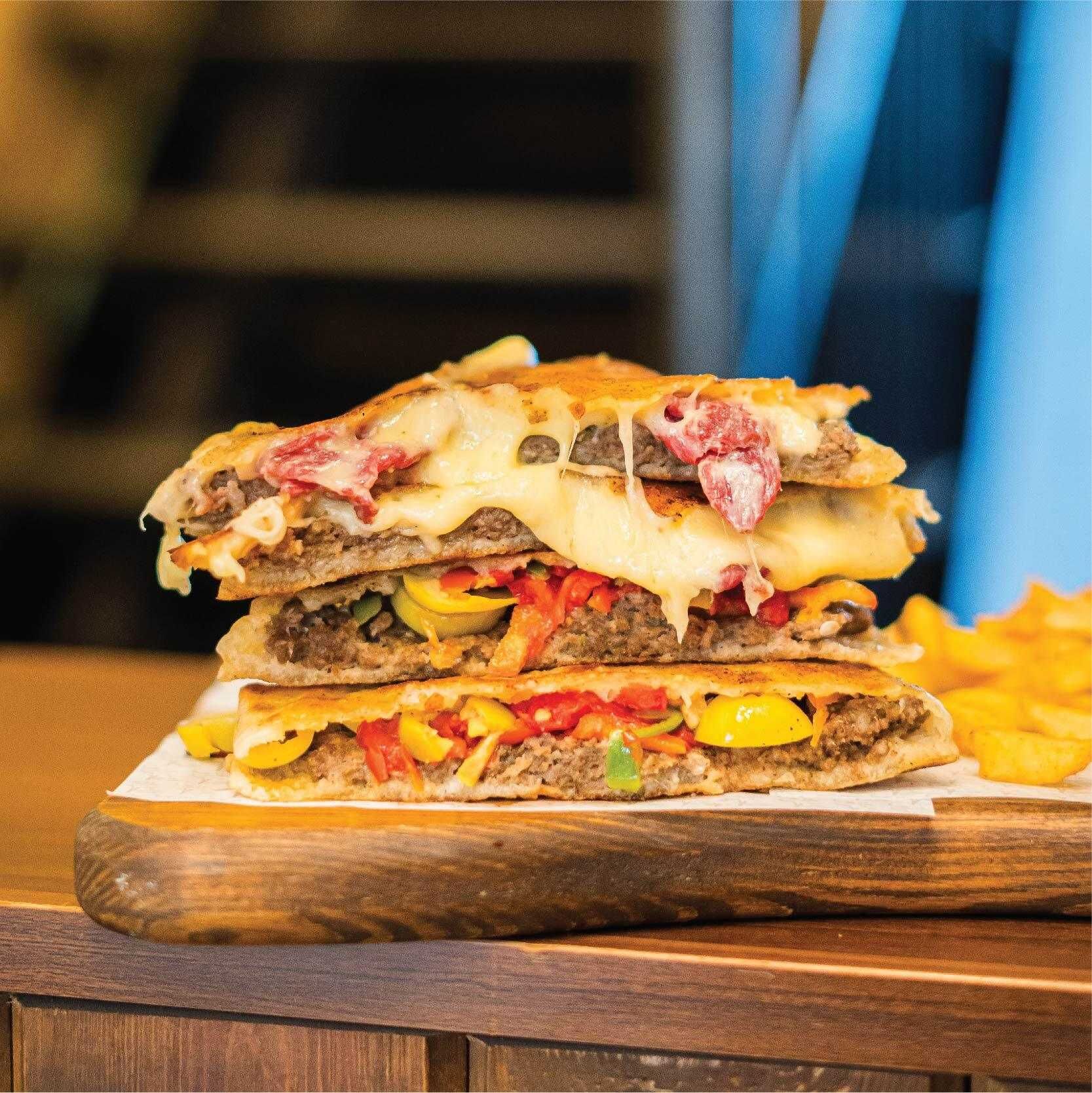 Pastrami with Cheese Meat Hawawshi