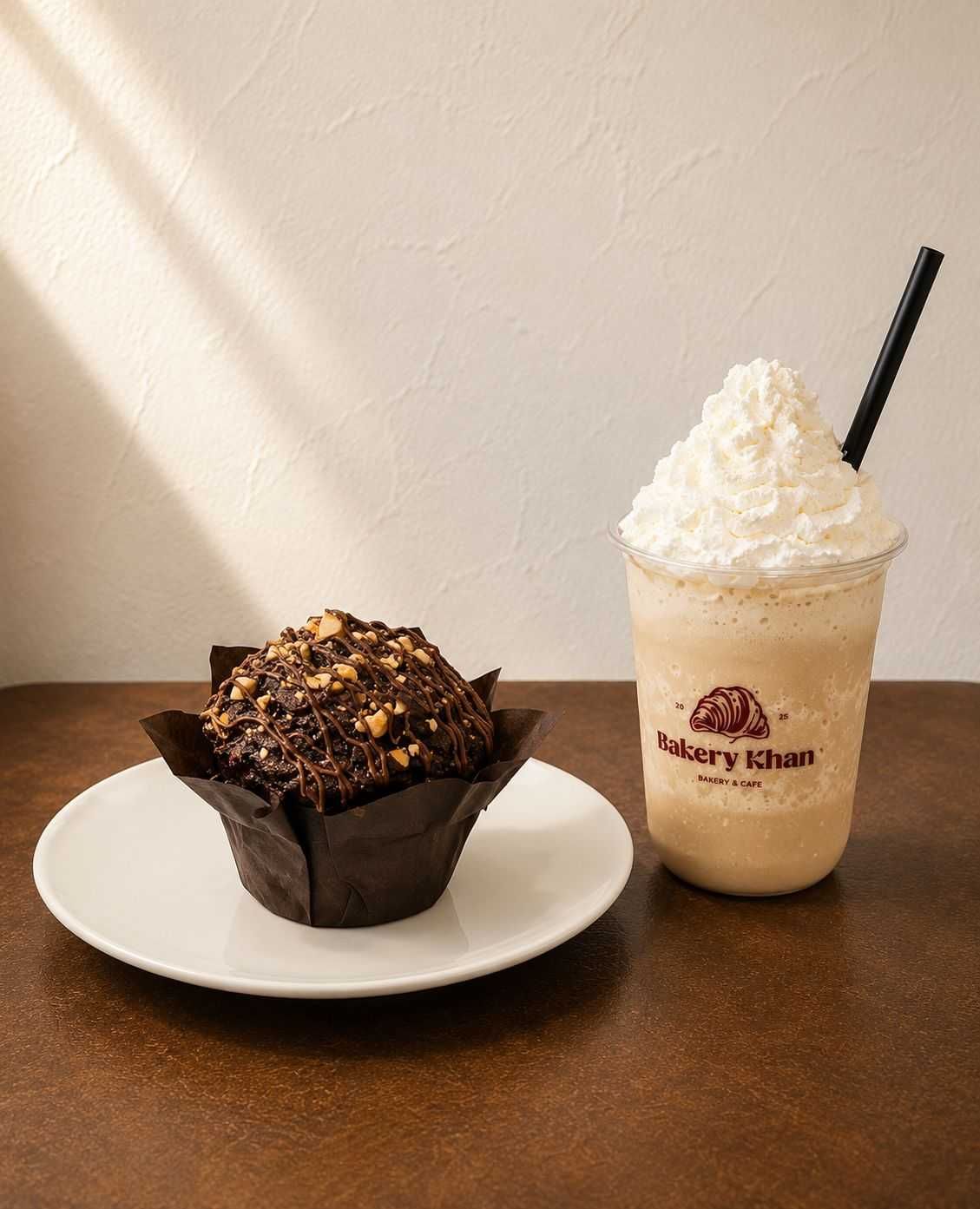 Coffee Frappe And Muffin Nutella