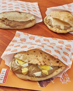 Foul with Eggs Sandwich