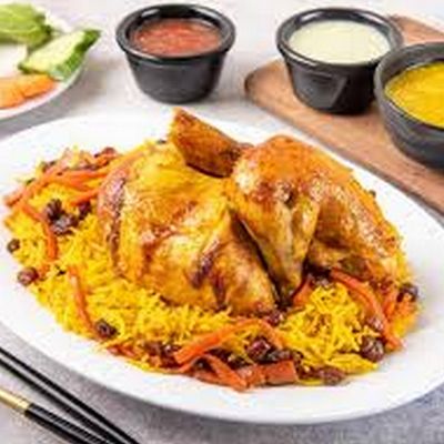 1 Bukhari chicken with rice and sauce