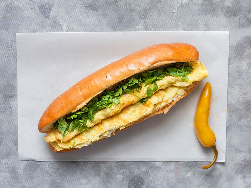 Omelette Eggs Sandwich