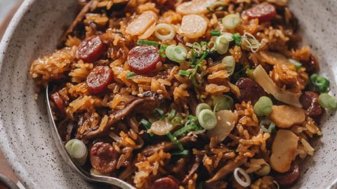 Basmati rice with oriental sausage