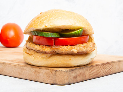 Single Plain Beef Burger Sandwich
