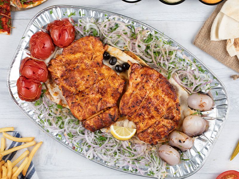 Quarter Charcoal Grilled Chicken Thigh With Rice