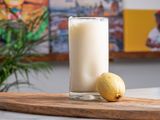 Guava juice with vanilla ice cream