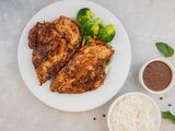 Half Fried Chicken With Molokhia