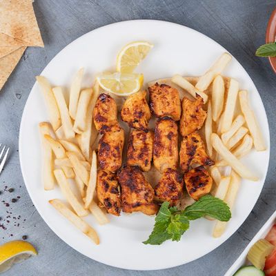 Charcoal grilled chicken shish